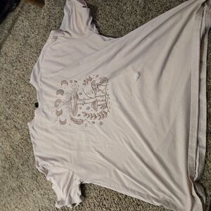 Graphic Tee with Moon and Nature Design